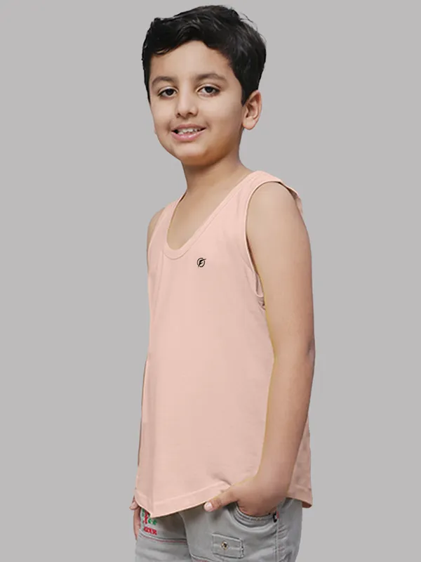 Coral_Cotton_Round_Neck_Sleeveless_Vest_For_Kids