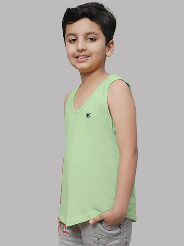 Sea_Green_Cotton_Round_Neck_Sleeveless_Vest_For_Kids