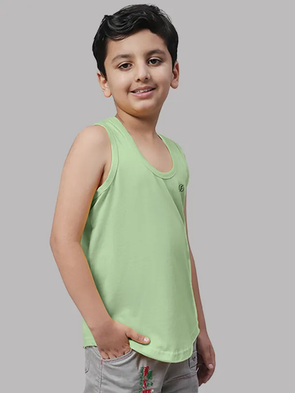 Sea_Green_Cotton_Round_Neck_Sleeveless_Vest_For_Kids