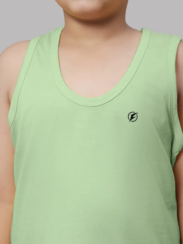 Sea_Green_Cotton_Round_Neck_Sleeveless_Vest_For_Kids