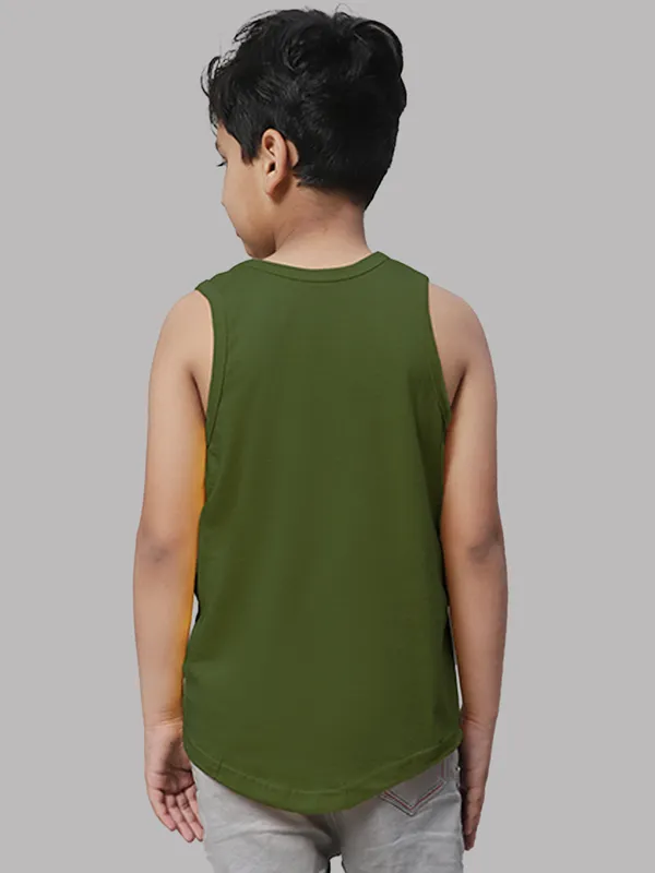 Olive_Green_Cotton_Round_Neck_Sleeveless_Vest_For_Kids