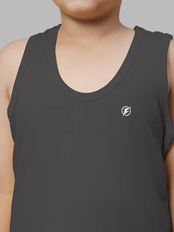 Grey_Round_Neck_Sleeveless_Vest_For_Kids
