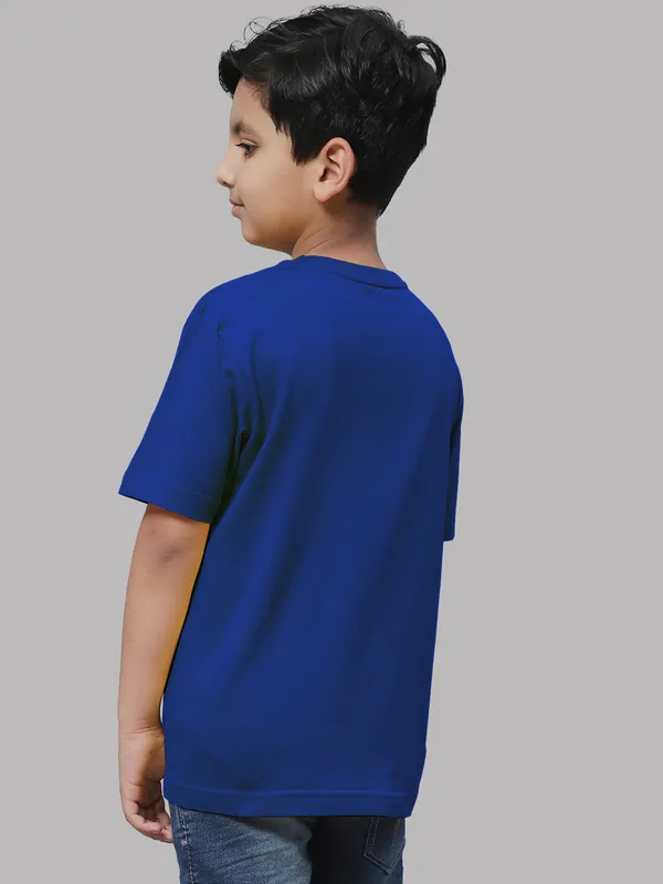 Blue_Cotton_Rib_Round_Neck_Short_Sleeves_T-Shirt_For_Kids