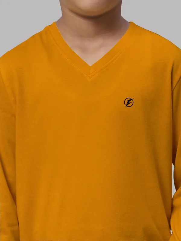 Mustard_Cotton_Rib_V-Neck_Full_Sleeves_T-Shirt_For_Kids