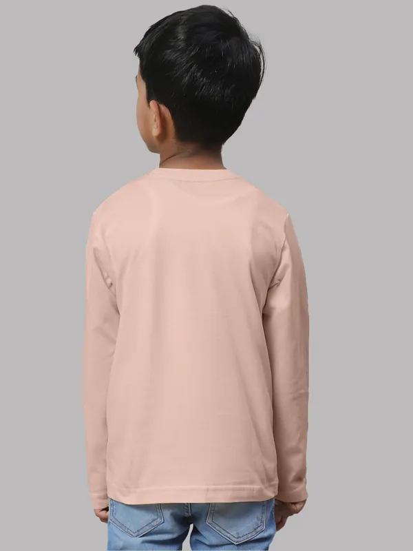 Coral_Cotton_Rib_V-Neck_Full_Sleeves_T-Shirt_For_Kids