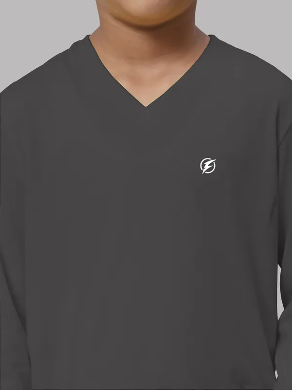 Grey_Cotton_Rib_V-Neck_Full_Sleeves_T-Shirt_For_Kids