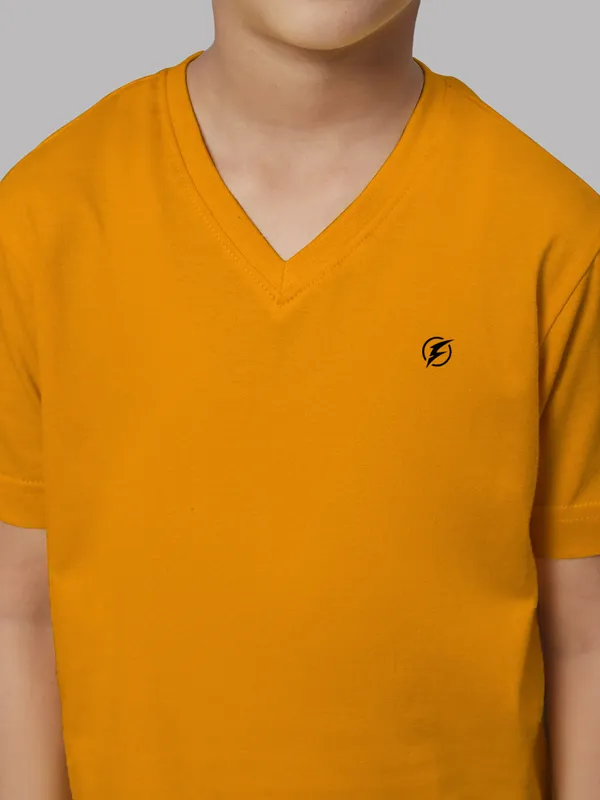 Mustard_Cotton_Rib_V-Neck_Short_Sleeves_T-Shirt_For_Kids