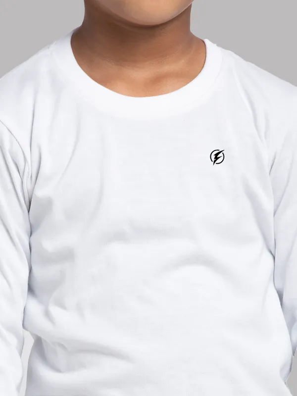 White_Cotton_Rib_Round_Neck_Full_Sleeves_T-Shirt_For_Kids