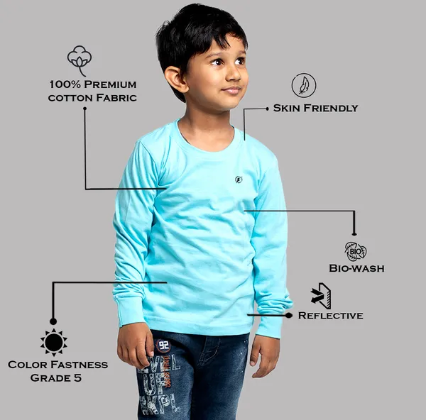 Turquoise_Blue_Cotton_Rib_Round_Neck_Full_Sleeves_T-Shirt_For_Kids