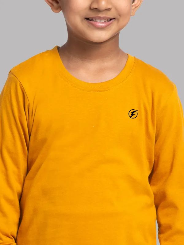 Mustard_Cotton_Rib_Round_Neck_Full_Sleeves_T-Shirt_For_Kids