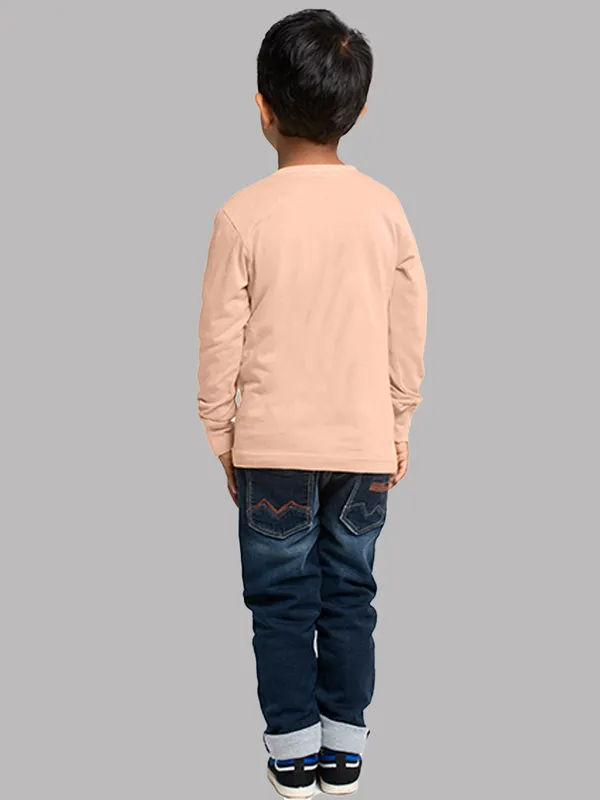 Coral_Cotton_Rib_Round_Neck_Full_Sleeves_T-Shirt_For_Kids