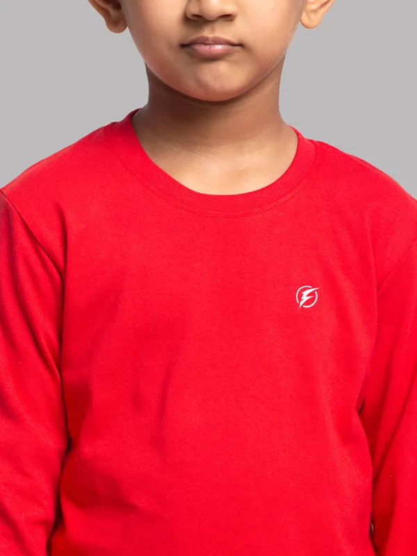 Red_Cotton_Rib_Round_Neck_Full_Sleeves_T-Shirt_For_Kids