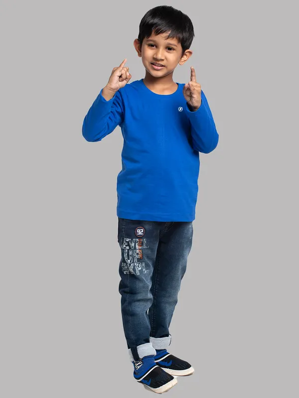 Blue_Cotton_Rib_Round_Neck_Full_Sleeves_T-Shirt_For_Kids