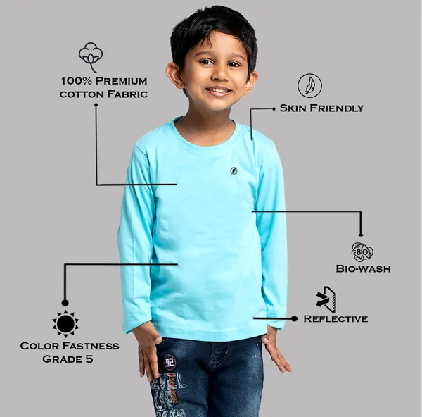 Turquoise_Blue_Cotton_Rib_Round_Neck_Full_Sleeves_T-Shirt_For_Kids
