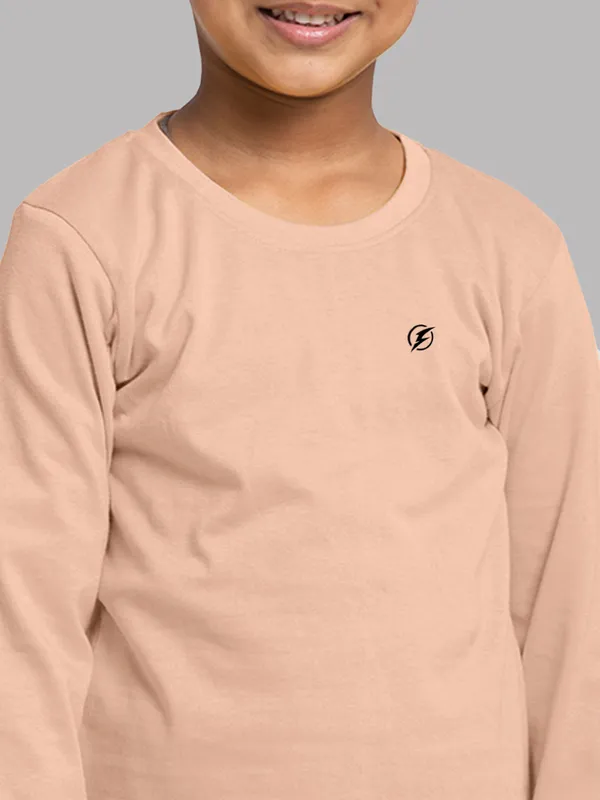 Coral_Cotton_Rib_Round_Neck_Full_Sleeves_T-Shirt_For_Kids