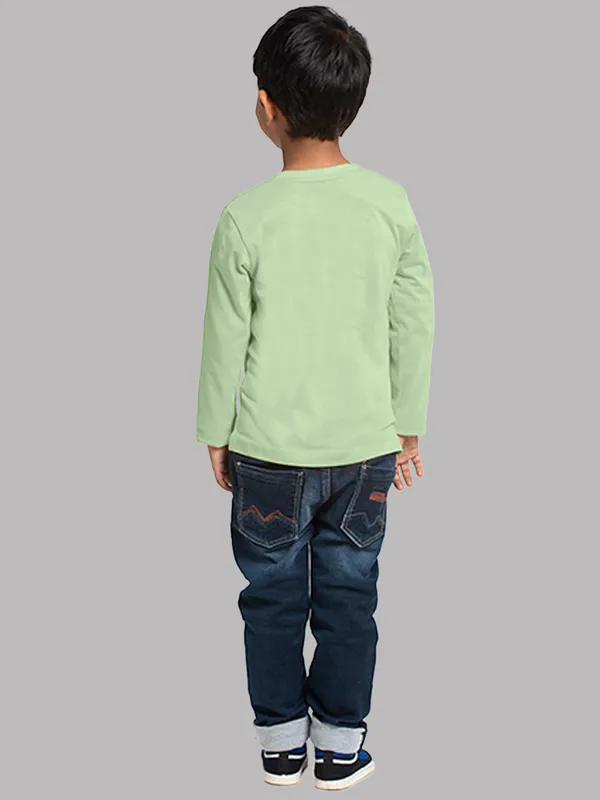 Sea_Green_Cotton_Rib_Round_Neck_Full_Sleeves_T-Shirt_For_Kids