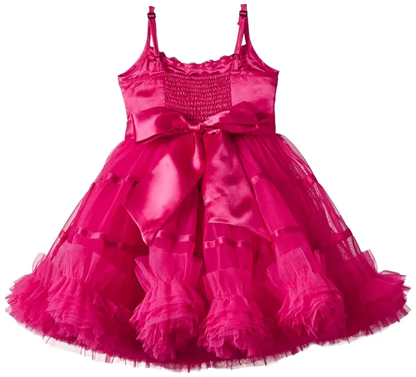 Magenta_Floral_Pattern_Square_Neck_Dress_For_Girls