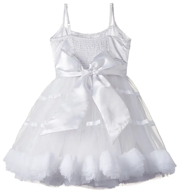 White_Solid_Square_Neck_Dress_For_Girls