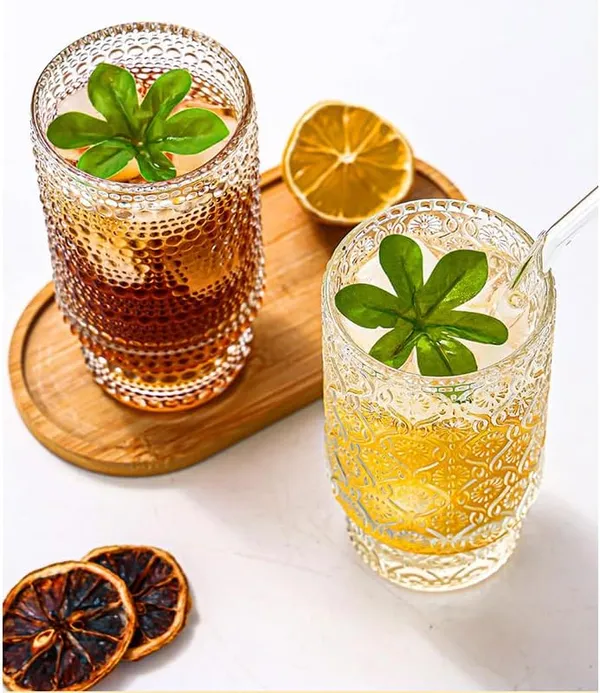 KELVEE_Reusable_Glass_Coffee_Tumbler_with_Bamboo_Lid_and_Straw_Pack_of_1,_400ml_Multipurpose_Drinking_Glasses_Travel_Sipper_for_Juice_Water_Smoothies_Cocktail_Beer_Mugs