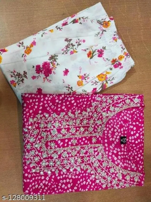 Pink_Bandhani_Printed_Rayon_Straight_Kurta_and_Pant_for_women