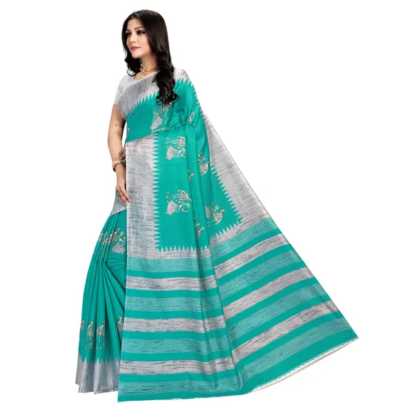 RekhaManiyar_Women's_Khadi_Silk_Madhubani_Designer_Saree_And_Unstitched_Blouse