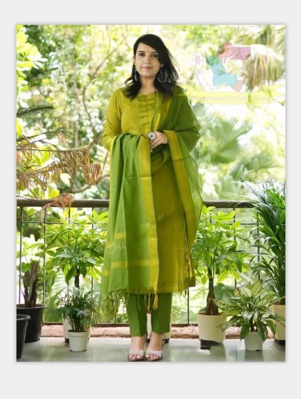 Khadi_COTTON_Printed_Kurti_Pant_With_Dupatta_For_Women