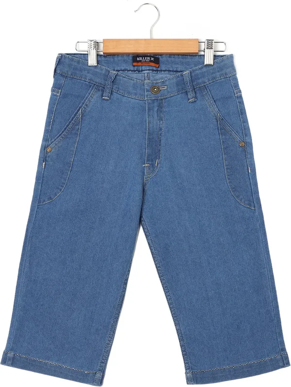 Blue_Killer_Short_For_Boys_Casual_Solid_Denim-Pack_Of_1