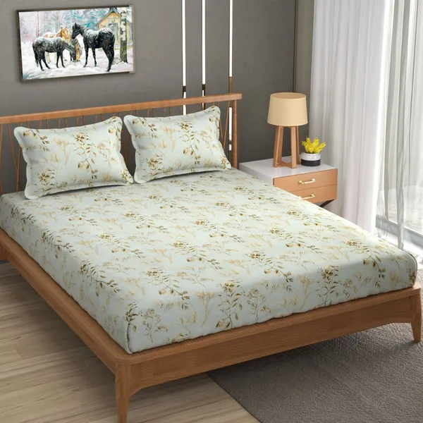 WHITE_Pure_Cotton_Bedsheet_Two_Pillow_Covers_Included_108X108_INCHES