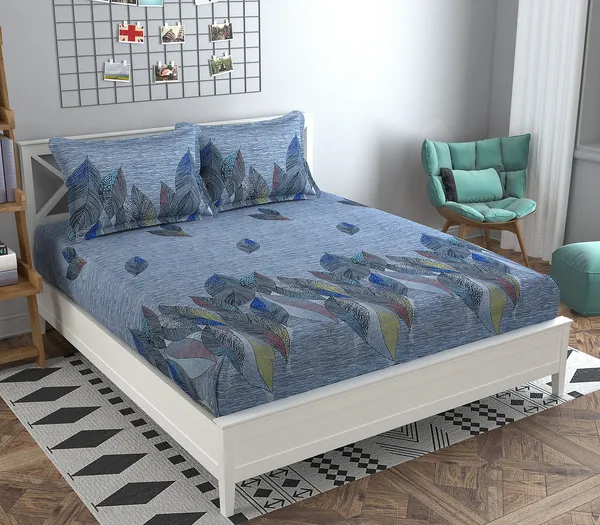 King_Size_Flat_Bed_sheet_with_2_pillow_covers_108X108_INCHES