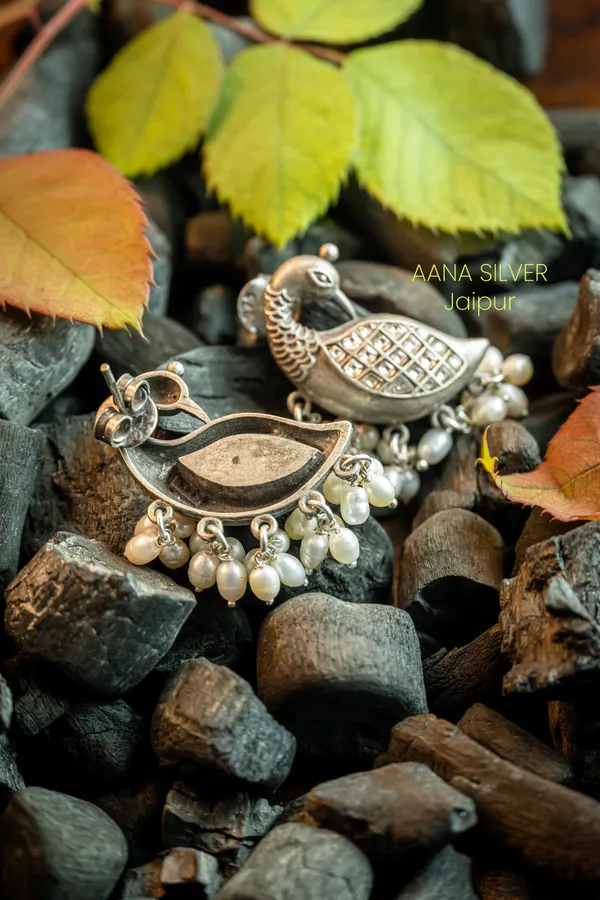 925_Pure_Sterling_Silver_|_Kundan_Peacock_Earrings_|_Well_Stamped_&_Hallmarked