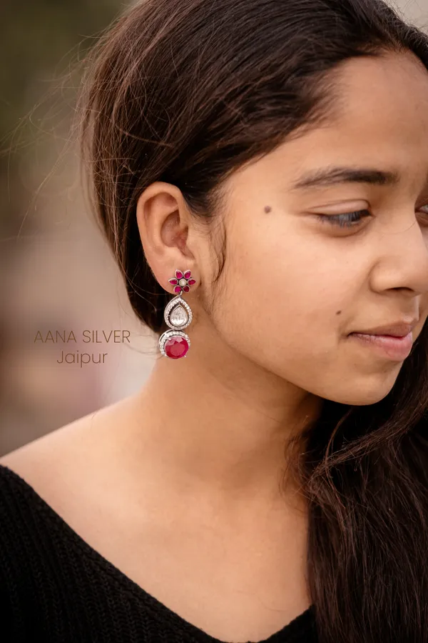925_Pure_Sterling_Silver_|_Kundan_Earrings_|_Well_Stamped_&_Hallmarked