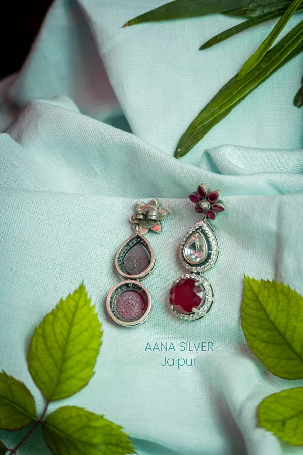925_Pure_Sterling_Silver_|_Kundan_Earrings_|_Well_Stamped_&_Hallmarked