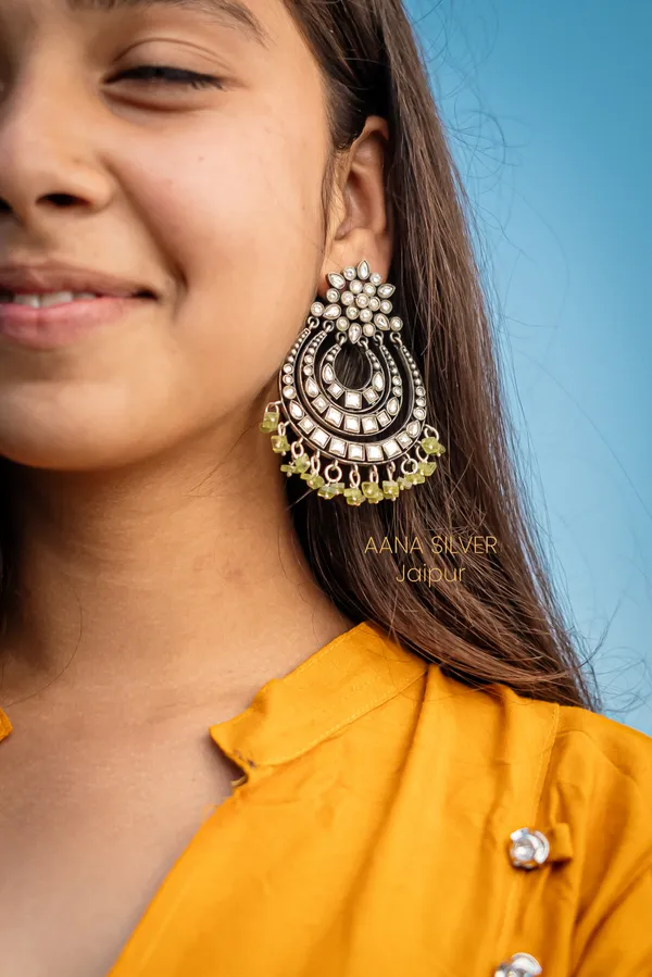925_Pure_Sterling_Silver_|_Kundan_Earrings_|_Well_Stamped_&_Hallmarked