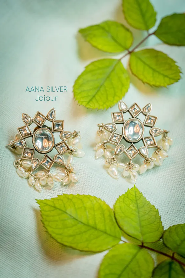 925_Pure_Sterling_Silver_|_Everyday_Kundan_Earrings_|_Well_Stamped_&_Hallmarked