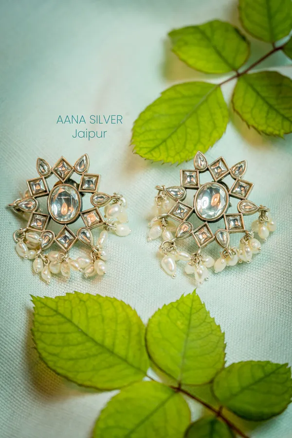 925_Pure_Sterling_Silver_|_Everyday_Kundan_Earrings_|_Well_Stamped_&_Hallmarked