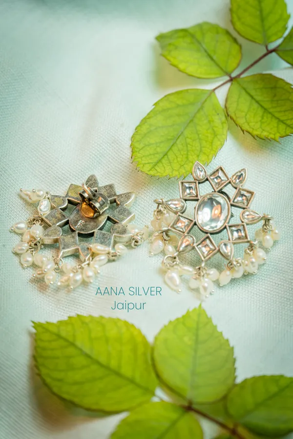925_Pure_Sterling_Silver_|_Everyday_Kundan_Earrings_|_Well_Stamped_&_Hallmarked