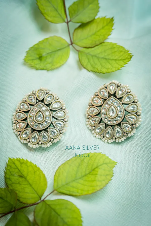 925_Pure_Sterling_Silver_|_Everyday_Kundan_Earrings_|_Well_Stamped_&_Hallmarked
