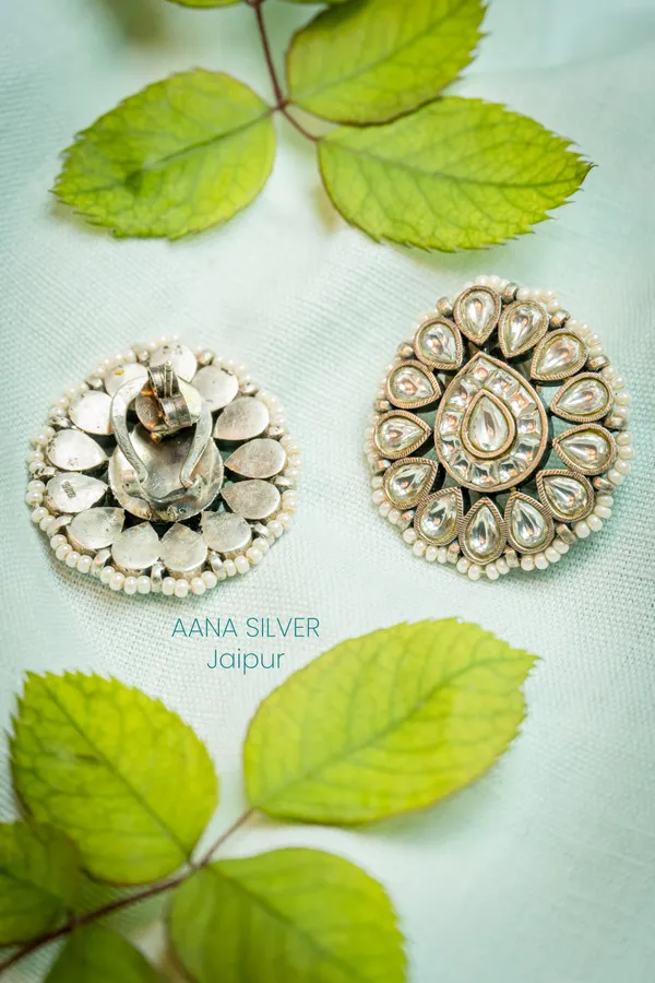925_Pure_Sterling_Silver_|_Everyday_Kundan_Earrings_|_Well_Stamped_&_Hallmarked