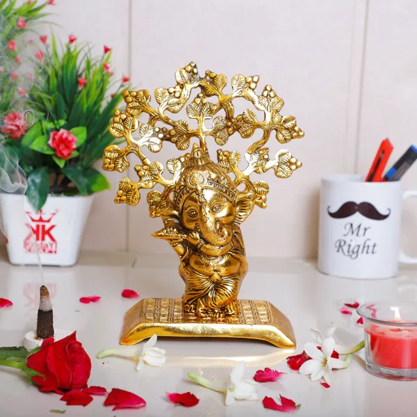 Ganesha_Standing_Playing_Flute_Metal_Staue
