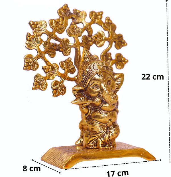 Ganesha_Standing_Playing_Flute_Metal_Staue