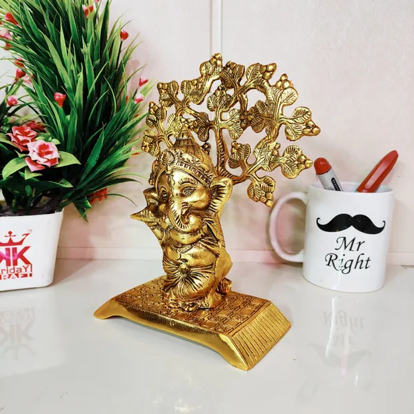 Ganesha_Standing_Playing_Flute_Metal_Staue