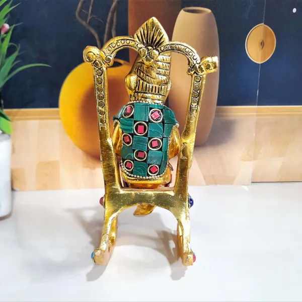 Modern_Chair_Ganesha_Metal_Staue_Reading_Ramayan_With_Stone_Work_Showpiece_For_Home