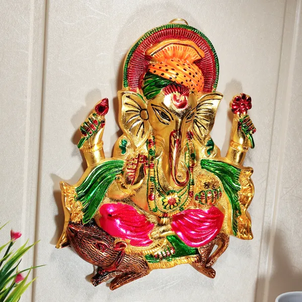 Metal_Ganesha_Ji_Sitting_On_His_Chuha_Idol