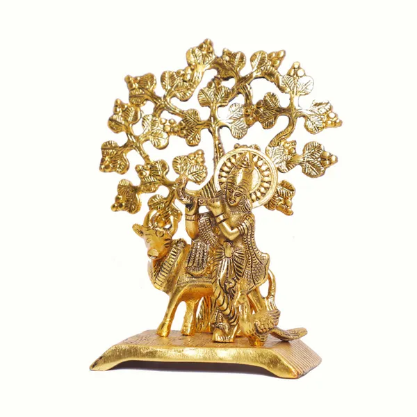 Krishna_Playing_Flute_With_Kamdhenu_Cow_Standing_Under_Tree_Metal_Statue_For_Pooja_Decor_Your_Home