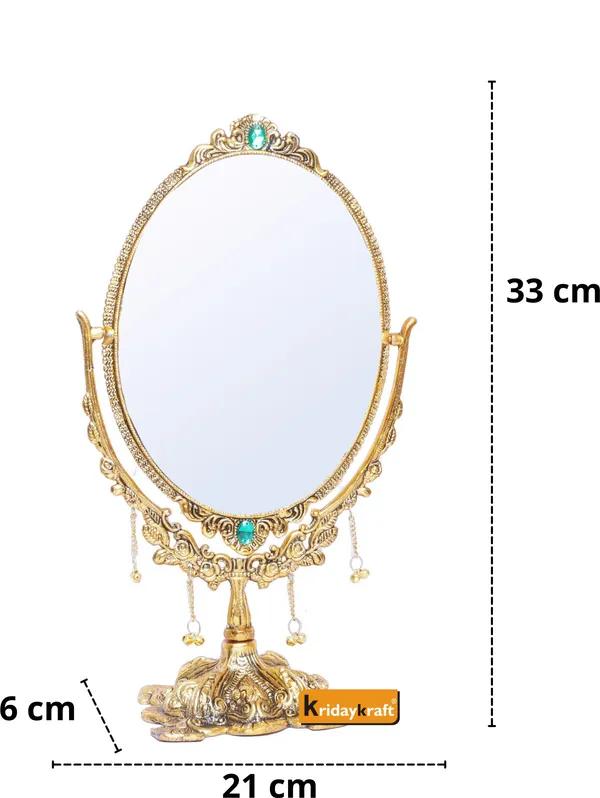 Beautifully_Carved_Ovel_Shape_Gold_Plating_Metal_Hand_Mirror_For_Makeup