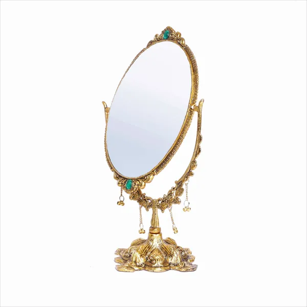 Beautifully_Carved_Ovel_Shape_Gold_Plating_Metal_Hand_Mirror_For_Makeup