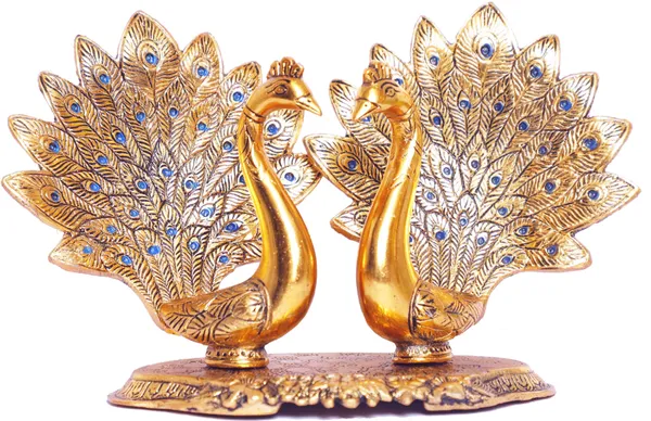Double_Peacock_Metal_Statue