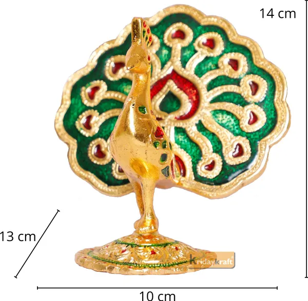 Multicolor_Peacock_Metal_Statue