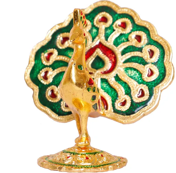 Multicolor_Peacock_Metal_Statue