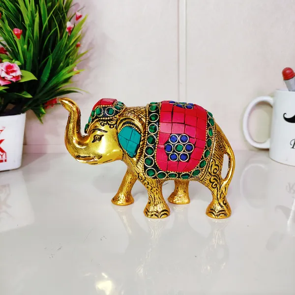 Metal_Elephant_Small_Size_With_Stone_Work_For_Showpiece